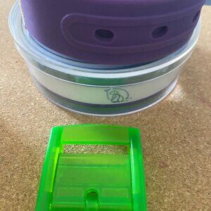 2 C4 belts , one buckle, Plum Classic Belt w/ green buckle and pets kindred bio